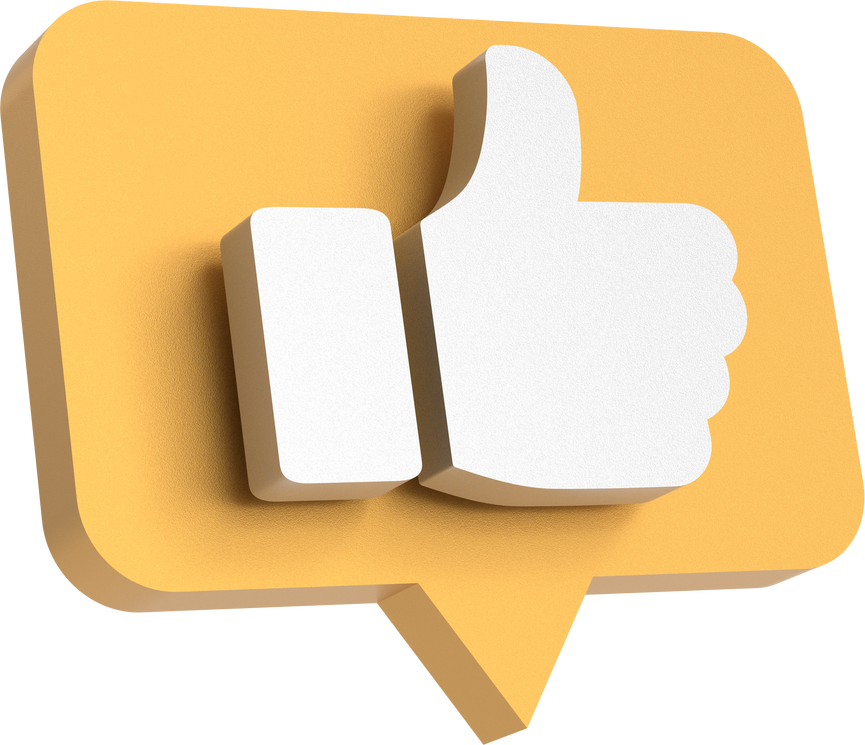 3D like icon. 3D icon. 3D illustration.